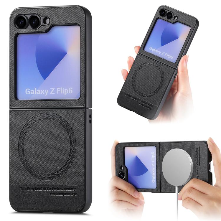 Twill Fabric Leather Skin Magnetic Back Phone Case