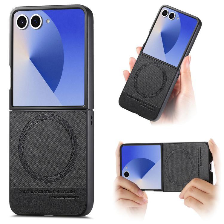 Twill Fabric Leather Skin Magnetic Back Phone Case