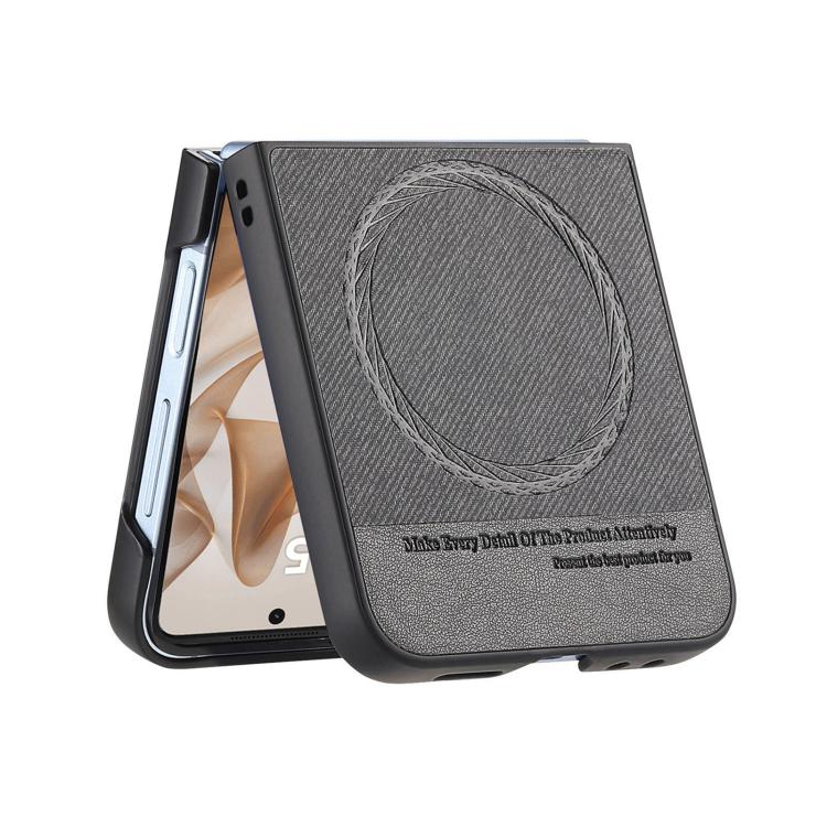 Twill Fabric Leather Skin Magnetic Back Phone Case