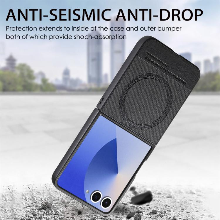 Twill Fabric Leather Skin Magnetic Back Phone Case