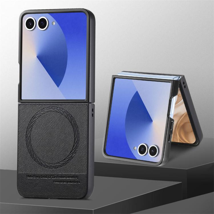 Twill Fabric Leather Skin Magnetic Back Phone Case