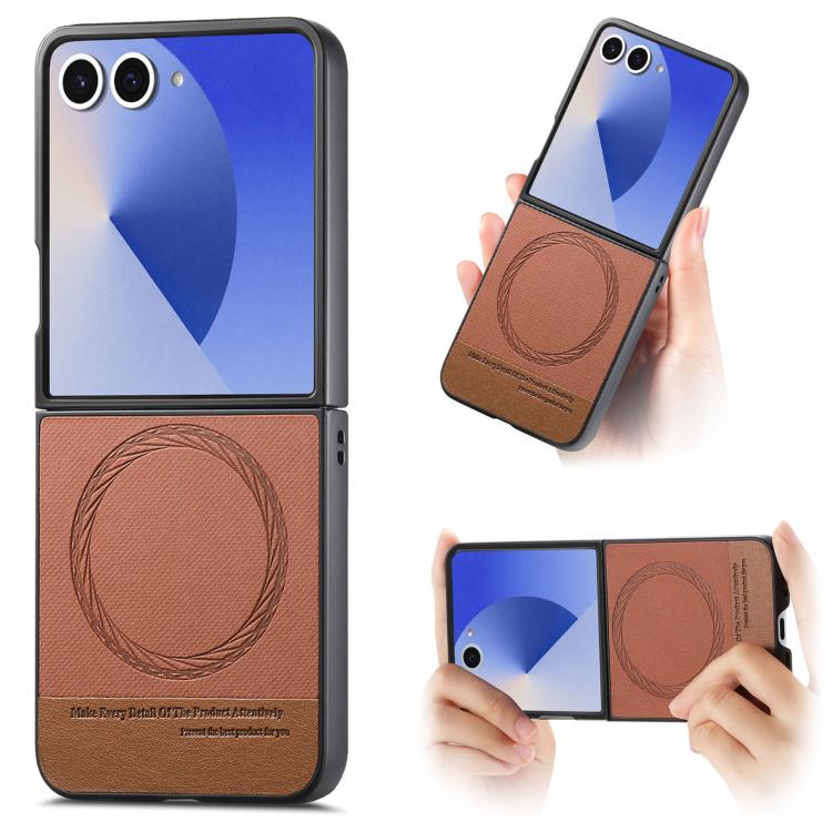 Twill Fabric Leather Skin Magnetic Back Phone Case