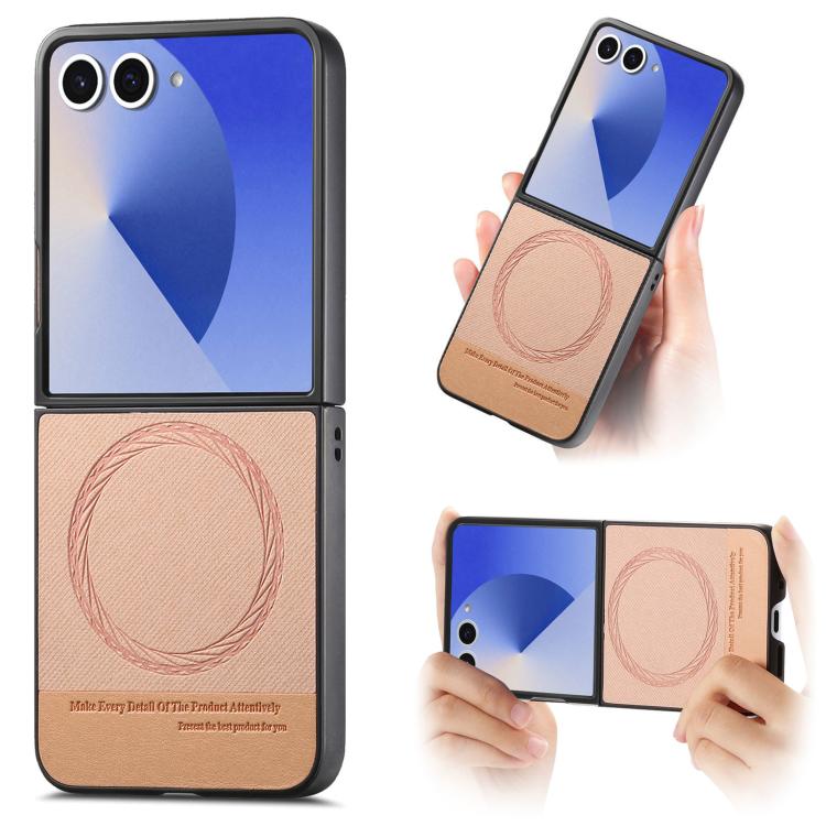 Twill Fabric Leather Skin Magnetic Back Phone Case