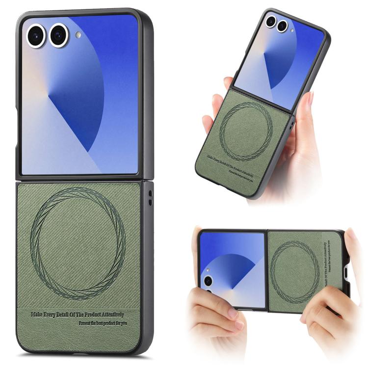 Twill Fabric Leather Skin Magnetic Back Phone Case