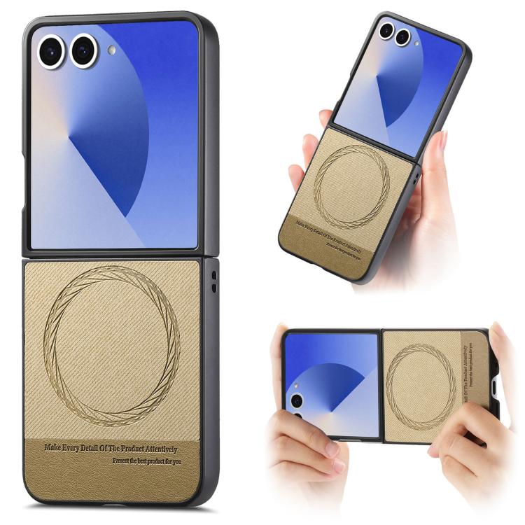 Twill Fabric Leather Skin Magnetic Back Phone Case