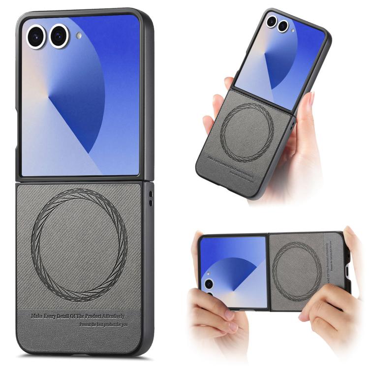 Twill Fabric Leather Skin Magnetic Back Phone Case