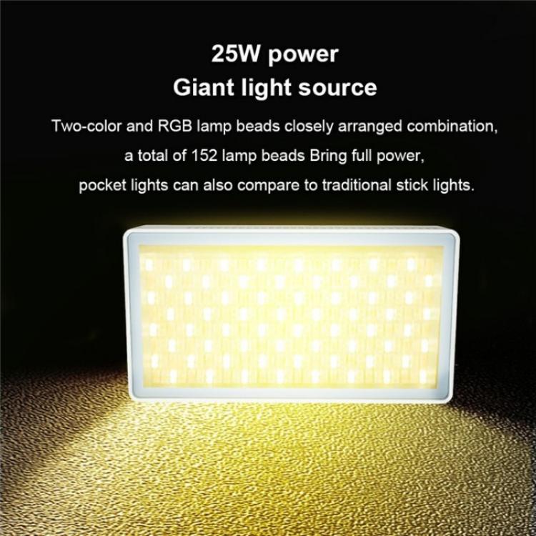 PB25R Live Streaming Portable Video Conference RGB LED Light Photography Pocket Fill Light