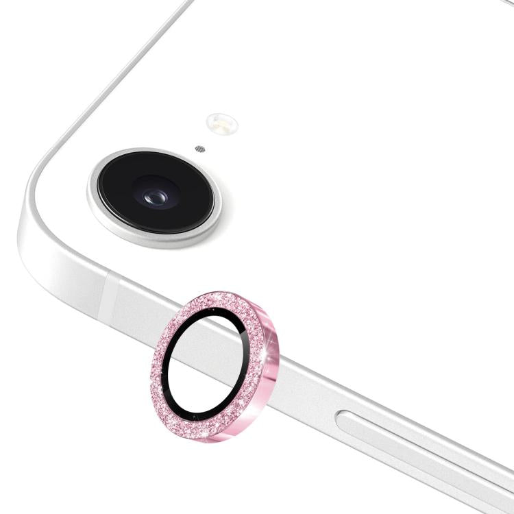 ENKAY Hat-Prince Glitter Rear Camera Lens Aluminium Alloy Ring Tempered Glass Film