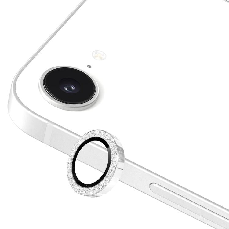 ENKAY Hat-Prince Glitter Rear Camera Lens Aluminium Alloy Ring Tempered Glass Film