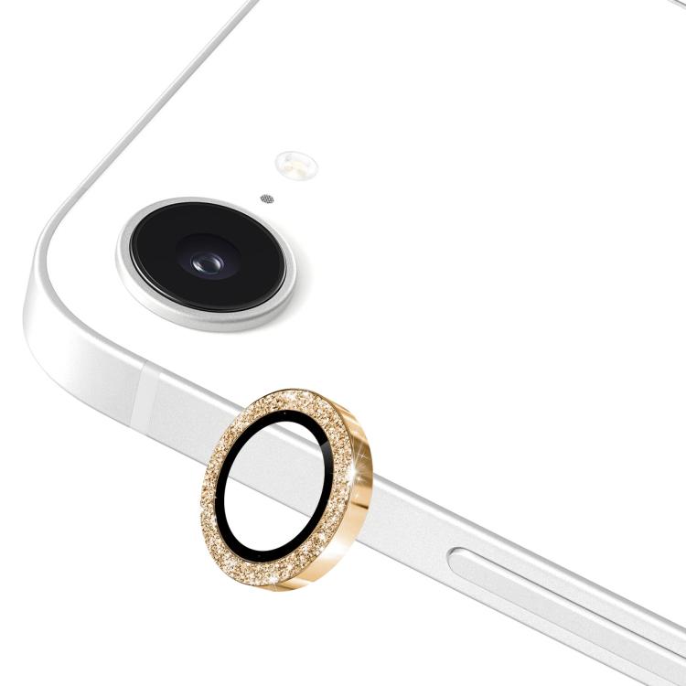 ENKAY Hat-Prince Glitter Rear Camera Lens Aluminium Alloy Ring Tempered Glass Film