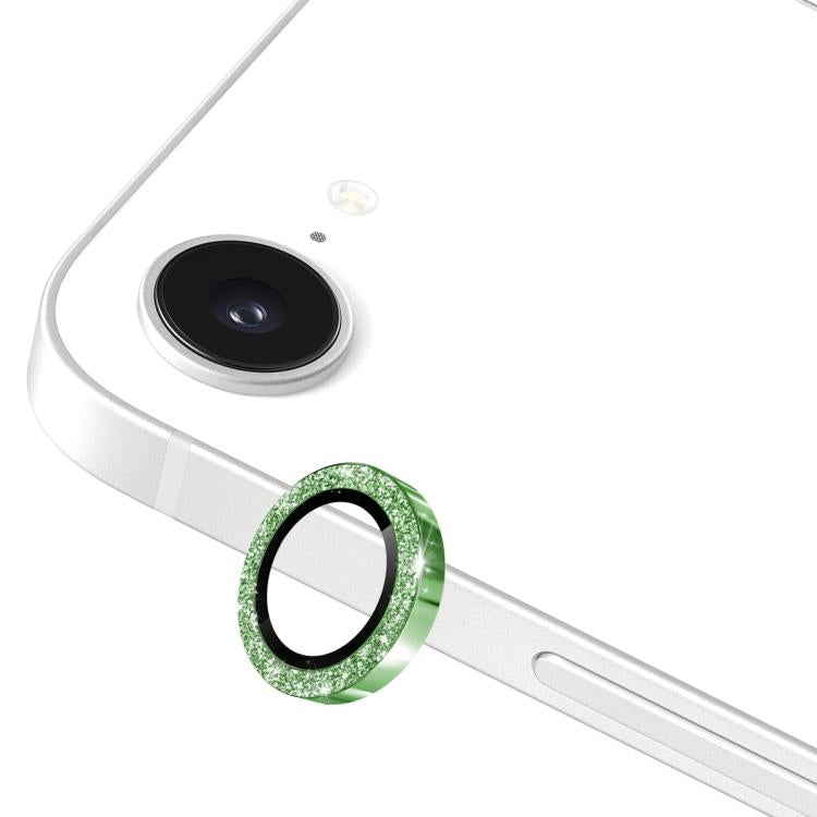 ENKAY Hat-Prince Glitter Rear Camera Lens Aluminium Alloy Ring Tempered Glass Film
