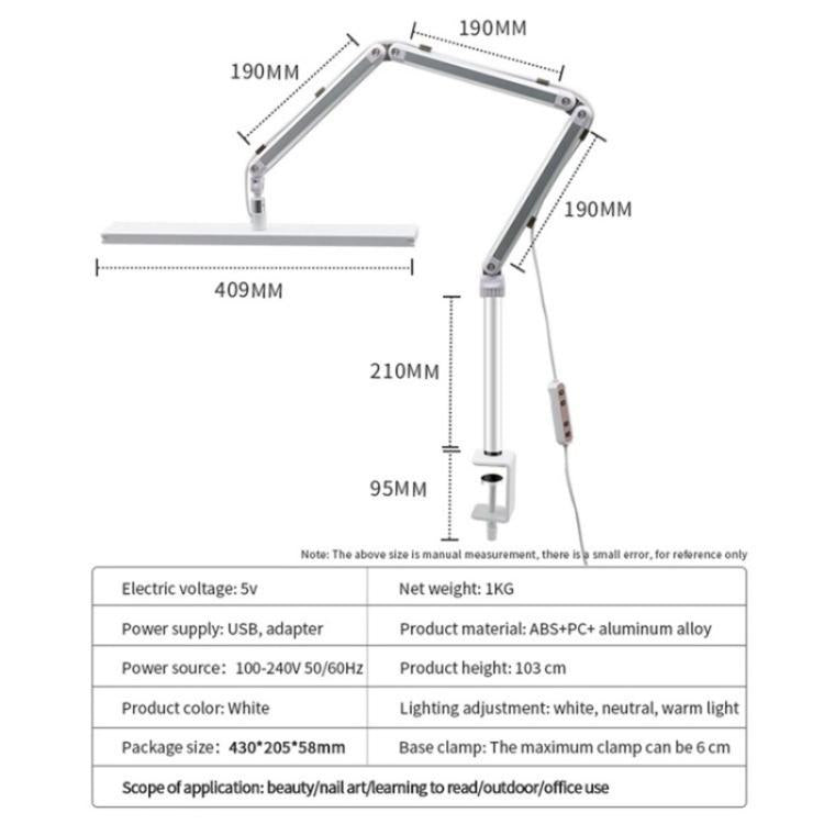 S001 Foldable Eyelash Extension LED Light Clip On Beauty Salon Tattoo Lamp