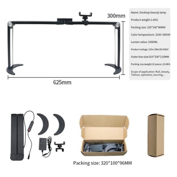 M21X 35W Beauty Tattoo Eyebrow Eyelash Nail Art Lighting Lamp with Phone Stand