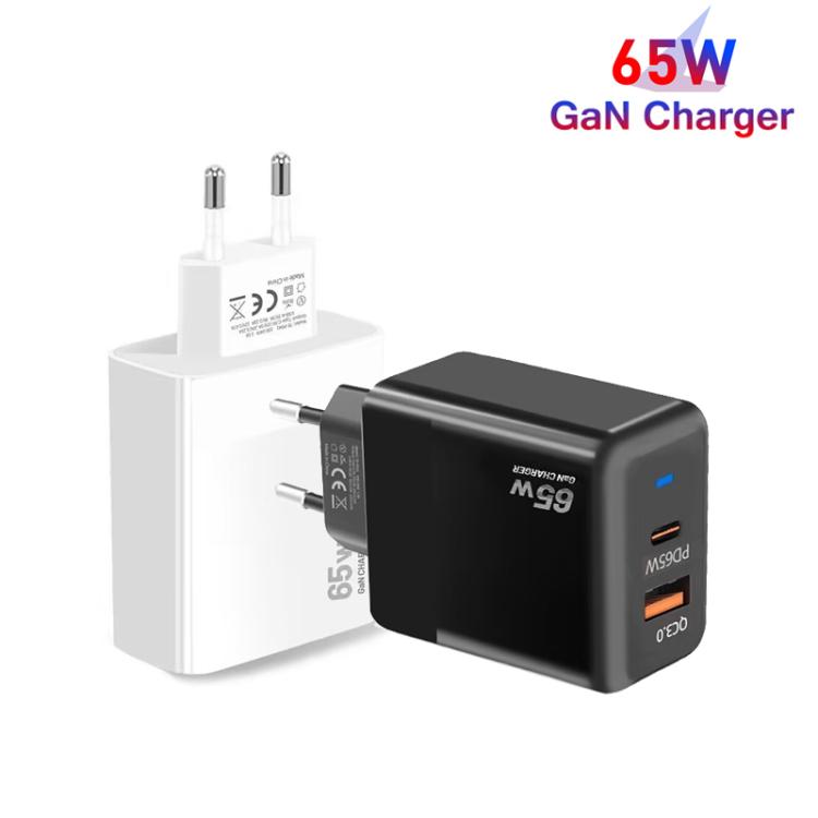 GaN PD 45W + QC3.0 USB Fully Compatible Protocol Charger，EU Plug
