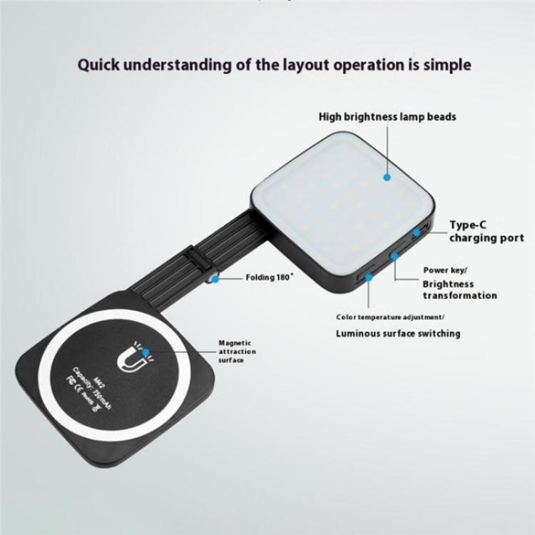 M42 Double-Sided Lighting Fill Light MagSafe Magnetic Phone Selfie Beauty Lamp