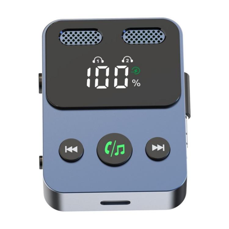 BR17 Bass Boost 2 In 1 Digital Display Bluetooth-Compatible Receiver Transmitter Audio Adapter