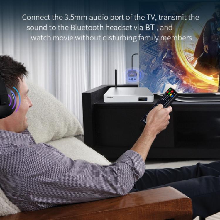 BR17 Bass Boost 2 In 1 Digital Display Bluetooth-Compatible Receiver Transmitter Audio Adapter