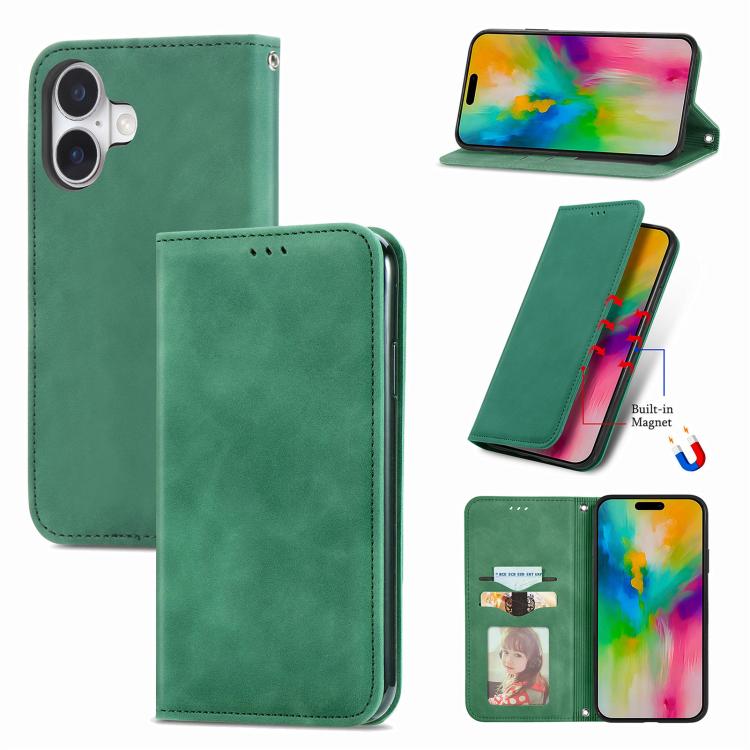 Retro Skin Feel Magnetic Flip Leather Phone Case