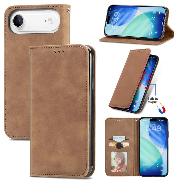 Retro Skin Feel Magnetic Flip Leather Phone Case