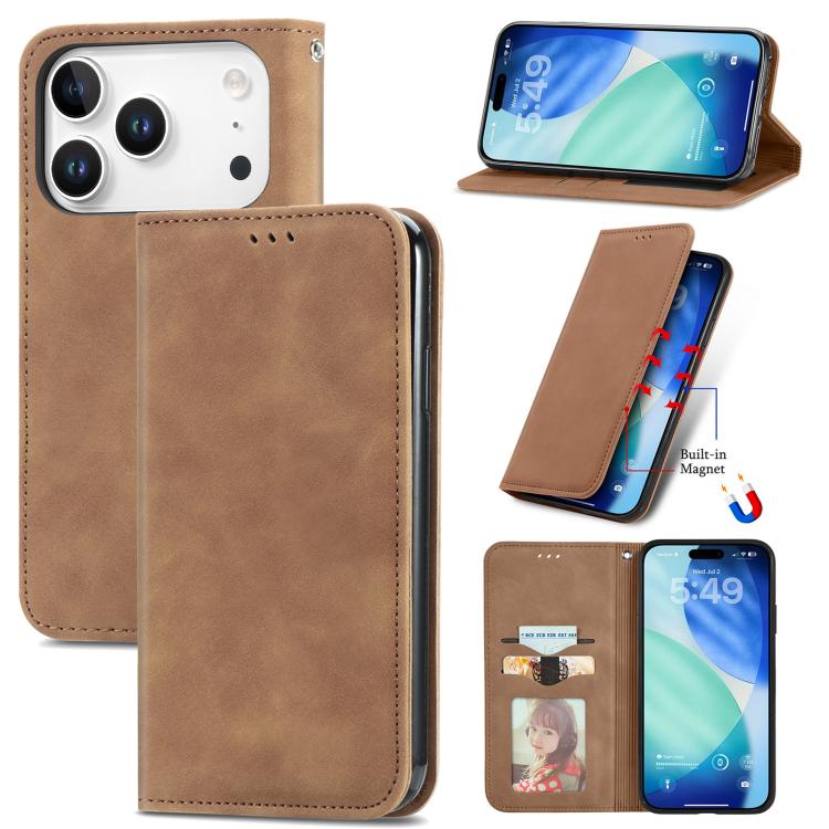Retro Skin Feel Magnetic Flip Leather Phone Case