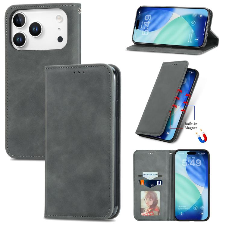 Retro Skin Feel Magnetic Flip Leather Phone Case