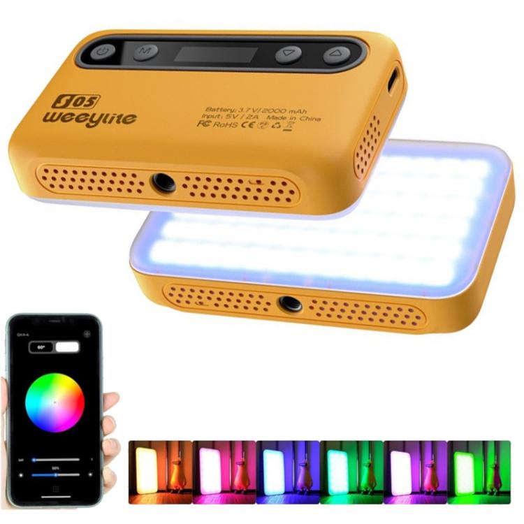 Weeylite S05 Portable App Control Phone Fill Lamp Video Live Streaming Photography RGB Full Color Fill Light