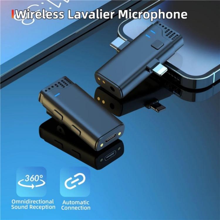 JMARY MW16 3.5mm, Type-C, 8 Pin 3 in 1 2.4G Lavalier Wireless Microphone
