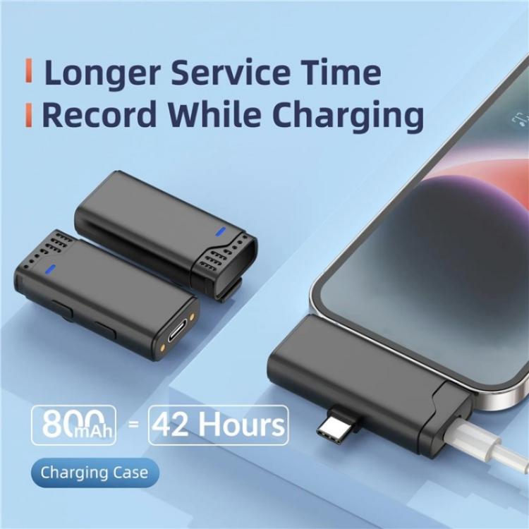 JMARY MW16 3.5mm, Type-C, 8 Pin 3 in 1 2.4G Lavalier Wireless Microphone