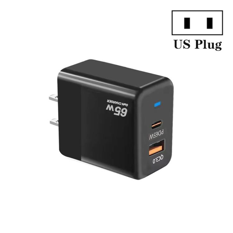 PD41 GaN PD 45W + USB Charger with USB-C to USB-C / 8 Pin Data Cable for iPhone, US Plug