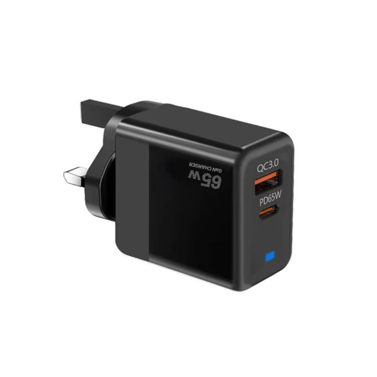 PD41 GaN PD 45W + USB Charger with USB-C to USB-C / 8 Pin Data Cable for iPhone, UK Plug