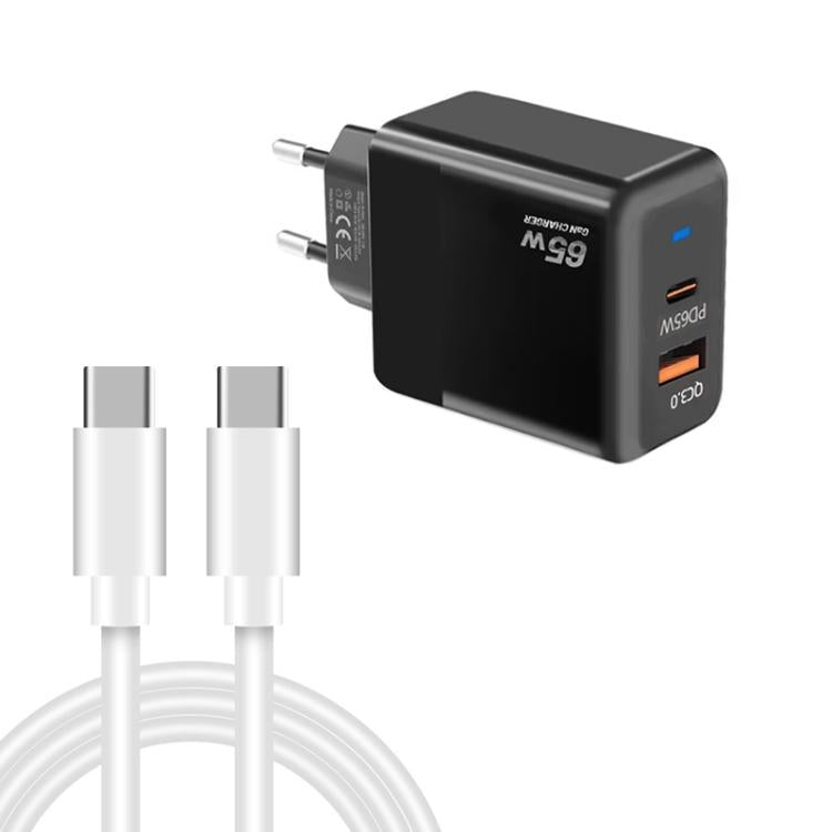 PD41 GaN PD 45W + USB Charger with Type-C to Type-C Data Cable, EU Plug