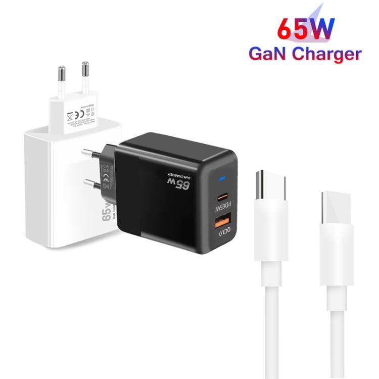 PD41 GaN PD 45W + USB Charger with Type-C to Type-C Data Cable, EU Plug