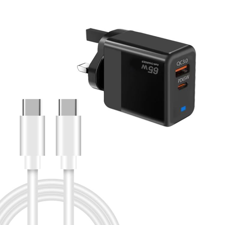 PD41 GaN PD 45W + USB Charger with Type-C to Type-C Data Cable, UK Plug