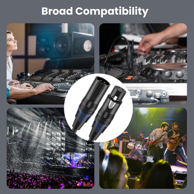 JUNSUNMAY 4 Pin XLR Male to Female Headphone Audio Adapter Cable