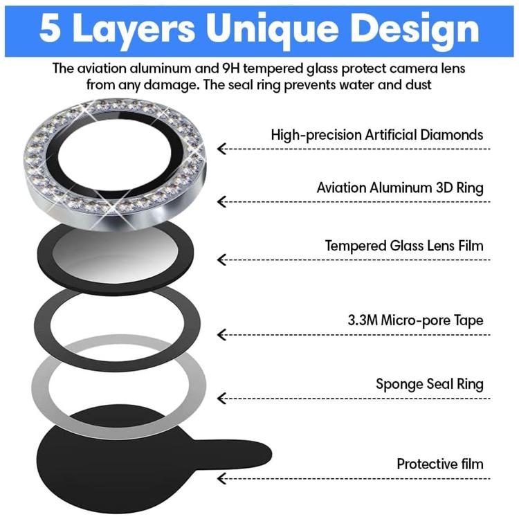 Kalebol Individual Camera Lens Diamond Ring Protector