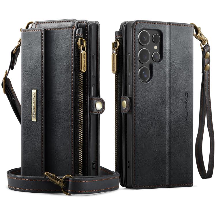 CaseMe C39 RFID Blocking Zipper Wallet Leather Phone Case with Crossbody Strap, For Samsung Galaxy S25 Ultra 5G, For Samsung Galaxy S24 FE 5G, For Samsung Galaxy A55 5G, For Samsung Galaxy S24 Ultra 5G, For Samsung Galaxy A15, For Samsung Galaxy S23 FE...