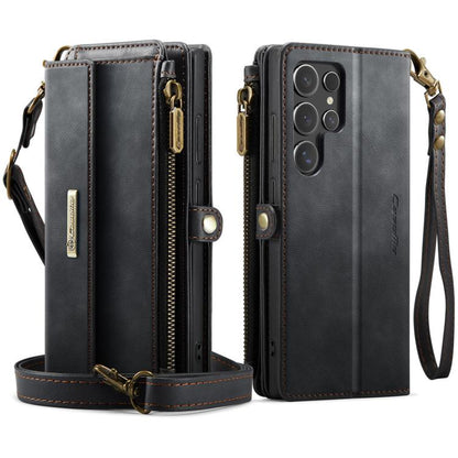 CaseMe C39 RFID Blocking Zipper Wallet Leather Phone Case with Crossbody Strap, For Samsung Galaxy S25 Ultra 5G, For Samsung Galaxy S24 FE 5G, For Samsung Galaxy A55 5G, For Samsung Galaxy S24 Ultra 5G, For Samsung Galaxy A15, For Samsung Galaxy S23 FE...