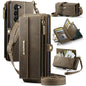 CaseMe C39 RFID Blocking Zipper Wallet Leather Phone Case with Crossbody Strap, For Samsung Galaxy S23 5G, For Samsung Galaxy S22+ 5G, For Samsung Galaxy S22 5G, For Samsung Galaxy S21 FE 5G, For Samsung Galaxy A52, For Samsung Galaxy A53              ...