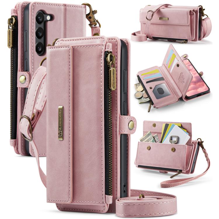 CaseMe C39 RFID Blocking Zipper Wallet Leather Phone Case with Crossbody Strap, For Samsung Galaxy S23 5G, For Samsung Galaxy S22+ 5G, For Samsung Galaxy S22 5G, For Samsung Galaxy S21 FE 5G, For Samsung Galaxy A52, For Samsung Galaxy A53              ...