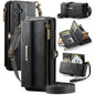 CaseMe C39 RFID Blocking Zipper Wallet Leather Phone Case with Crossbody Strap, For Samsung Galaxy S25 Ultra 5G, For Samsung Galaxy S24 FE 5G, For Samsung Galaxy A55 5G, For Samsung Galaxy S24 Ultra 5G, For Samsung Galaxy A15, For Samsung Galaxy S23 FE...