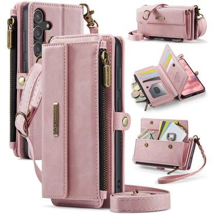 CaseMe C39 RFID Blocking Zipper Wallet Leather Phone Case with Crossbody Strap, For Samsung Galaxy S25 Ultra 5G, For Samsung Galaxy S24 FE 5G, For Samsung Galaxy A55 5G, For Samsung Galaxy S24 Ultra 5G, For Samsung Galaxy A15, For Samsung Galaxy S23 FE...