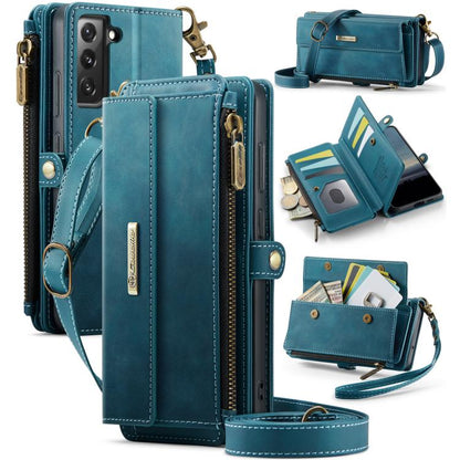 CaseMe C39 RFID Blocking Zipper Wallet Leather Phone Case with Crossbody Strap, For Samsung Galaxy S23 5G, For Samsung Galaxy S22+ 5G, For Samsung Galaxy S22 5G, For Samsung Galaxy S21 FE 5G, For Samsung Galaxy A52, For Samsung Galaxy A53              ...