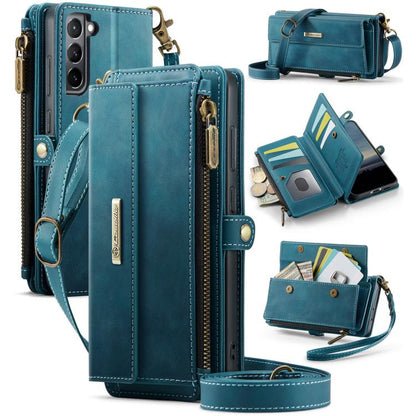 CaseMe C39 RFID Blocking Zipper Wallet Leather Phone Case with Crossbody Strap, For Samsung Galaxy S23 5G, For Samsung Galaxy S22+ 5G, For Samsung Galaxy S22 5G, For Samsung Galaxy S21 FE 5G, For Samsung Galaxy A52, For Samsung Galaxy A53              ...