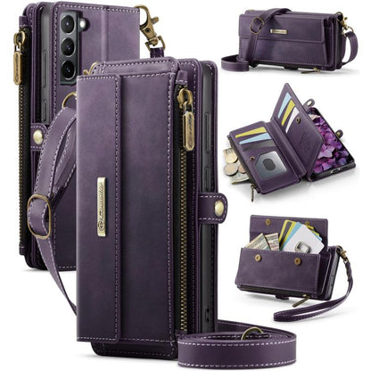 CaseMe C39 RFID Blocking Zipper Wallet Leather Phone Case with Crossbody Strap, For Samsung Galaxy S23 5G, For Samsung Galaxy S22+ 5G, For Samsung Galaxy S22 5G, For Samsung Galaxy S21 FE 5G, For Samsung Galaxy A52, For Samsung Galaxy A53              ...