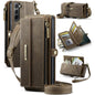 CaseMe C39 RFID Blocking Zipper Wallet Leather Phone Case with Crossbody Strap, For Samsung Galaxy S23 5G, For Samsung Galaxy S22+ 5G, For Samsung Galaxy S22 5G, For Samsung Galaxy S21 FE 5G, For Samsung Galaxy A52, For Samsung Galaxy A53              ...