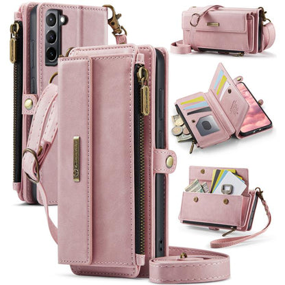 CaseMe C39 RFID Blocking Zipper Wallet Leather Phone Case with Crossbody Strap, For Samsung Galaxy S23 5G, For Samsung Galaxy S22+ 5G, For Samsung Galaxy S22 5G, For Samsung Galaxy S21 FE 5G, For Samsung Galaxy A52, For Samsung Galaxy A53              ...