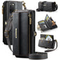 CaseMe C39 RFID Blocking Zipper Wallet Leather Phone Case with Crossbody Strap, For Samsung Galaxy S20 FE 5G, For Samsung Galaxy S20 Ultra 5G, For Samsung Galaxy S20+ 5G, For Samsung Galaxy S20 5G, For Samsung Galaxy A17, For Samsung Galaxy S25 / S24 5...