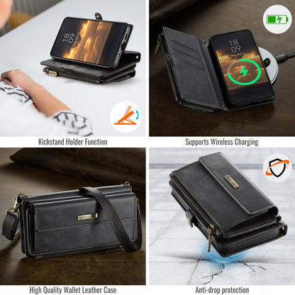 CaseMe C39 RFID Blocking Zipper Wallet Leather Phone Case with Crossbody Strap, For Samsung Galaxy S20 FE 5G, For Samsung Galaxy S20 Ultra 5G, For Samsung Galaxy S20+ 5G, For Samsung Galaxy S20 5G, For Samsung Galaxy A17, For Samsung Galaxy S25 / S24 5...