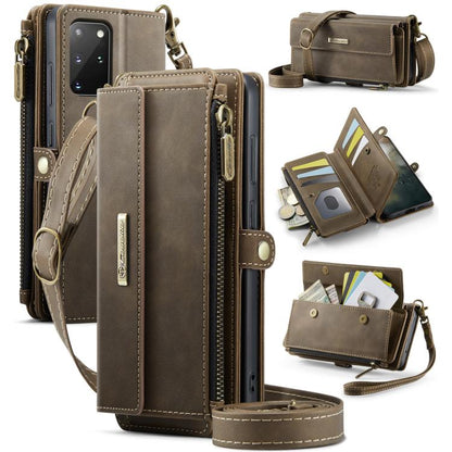 CaseMe C39 RFID Blocking Zipper Wallet Leather Phone Case with Crossbody Strap, For Samsung Galaxy S20 FE 5G, For Samsung Galaxy S20 Ultra 5G, For Samsung Galaxy S20+ 5G, For Samsung Galaxy S20 5G, For Samsung Galaxy A17, For Samsung Galaxy S25 / S24 5...
