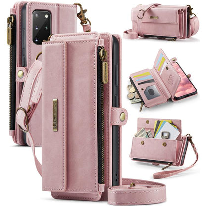CaseMe C39 RFID Blocking Zipper Wallet Leather Phone Case with Crossbody Strap, For Samsung Galaxy S20 FE 5G, For Samsung Galaxy S20 Ultra 5G, For Samsung Galaxy S20+ 5G, For Samsung Galaxy S20 5G, For Samsung Galaxy A17, For Samsung Galaxy S25 / S24 5...